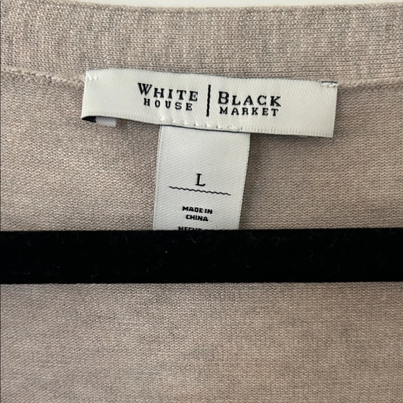 White House Black Market Taupe Knit Top - Picture 2 of 7